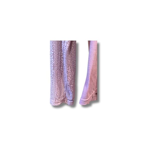 H&M Shirt Women Size M Blush Pink Lace Henley Long Sleeve Romantic Knit Pullover - Picture 6 of 8